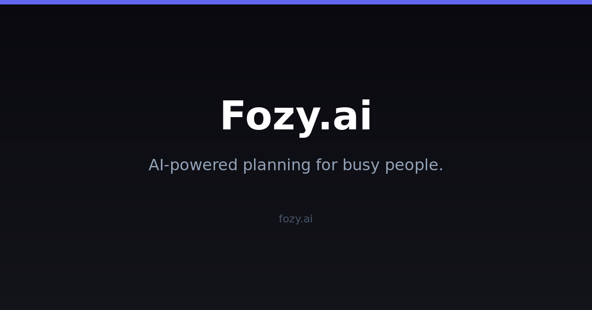 Fozy — Focus like your career depends on it.